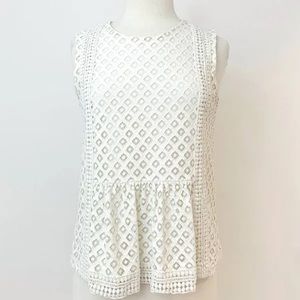Banana Republic Cream Lace Sleeveless Tank